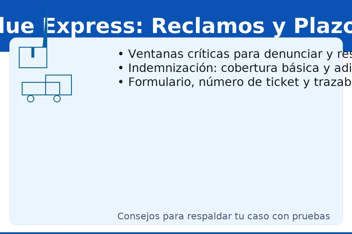 Blue Express: plazos para reclamo, seguimiento del caso, formularios y evidencia necesaria en Chile
