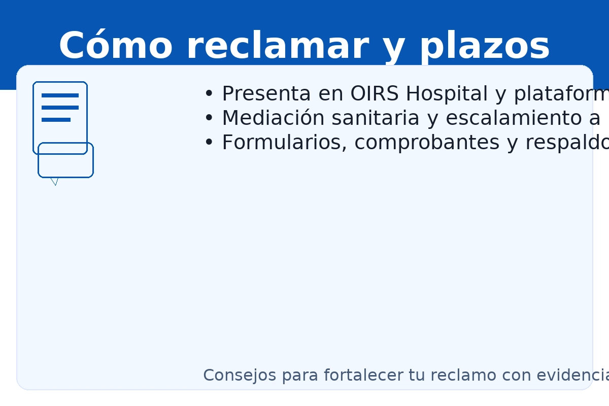 Hospital Gustavo Fricke: dónde reclamar (OIRS), plazos, mediación sanitaria y Superintendencia de Salud