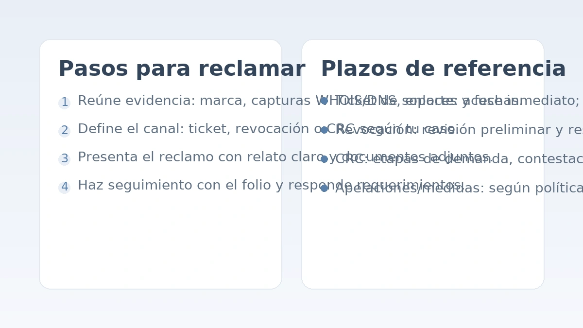 Pasos y plazos para disputar un dominio .CL: evidencia, canal correcto, seguimiento y referencia de tiempos.