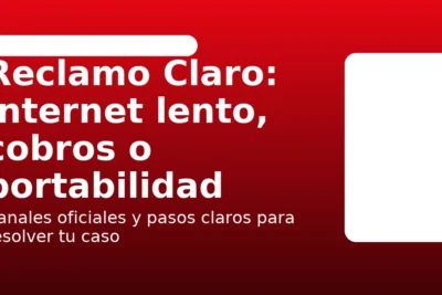 “Reclamo Claro: internet lento, cobros o portabilidad — guía práctica con canales oficiales y pasos
