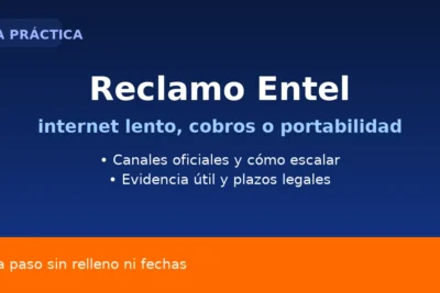Reclamo Entel: guía práctica para internet lento, cobros y portabilidad — canales oficiales y plazos legales