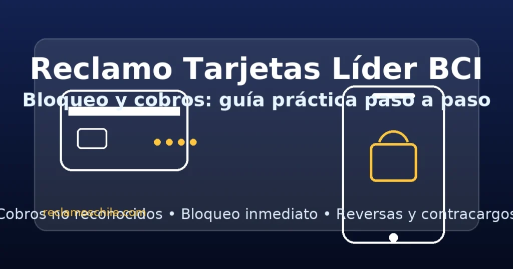 Guía para reclamar cobros no reconocidos en tarjetas Líder BCI: bloqueo y reversas paso a paso.