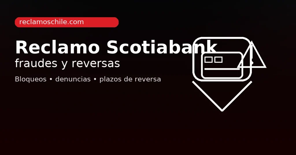 Guía de reclamo Scotiabank: fraudes y reversas — bloqueos, denuncias y plazos de devolución (Chile)