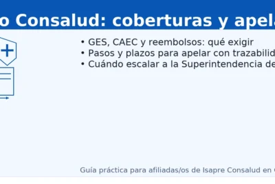 Reclamo Consalud (Isapre) en Chile: coberturas y apelaciones — GES, CAEC y reembolsos, pasos y plazos