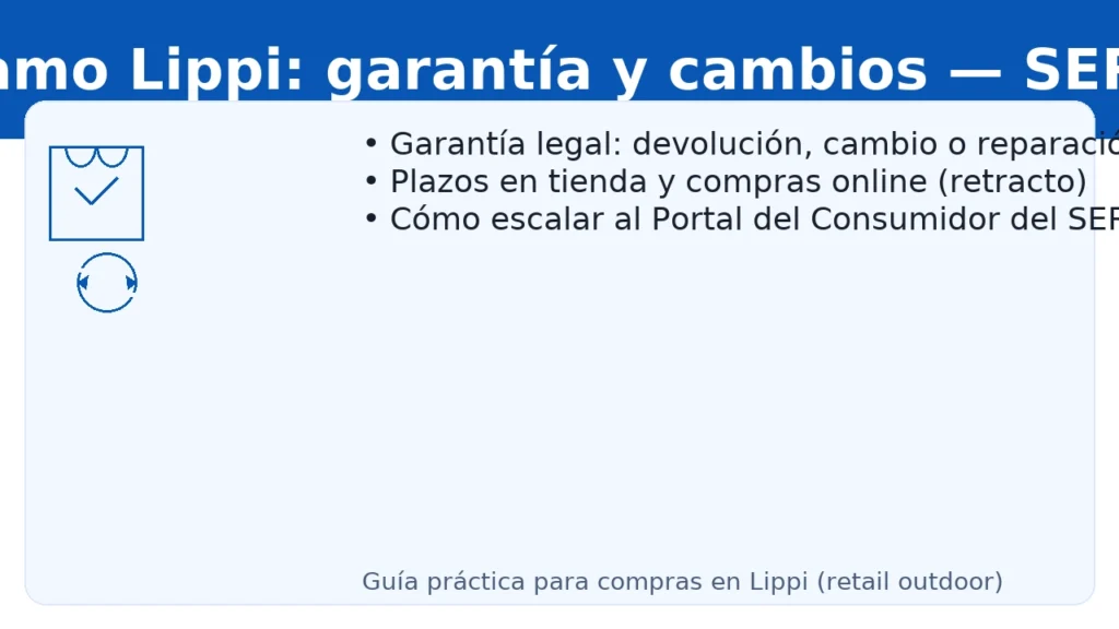 Reclamo Lippi: garantía y cambios — cómo ejercer devolución, cambio o reparación y cuándo escalar al SERNAC