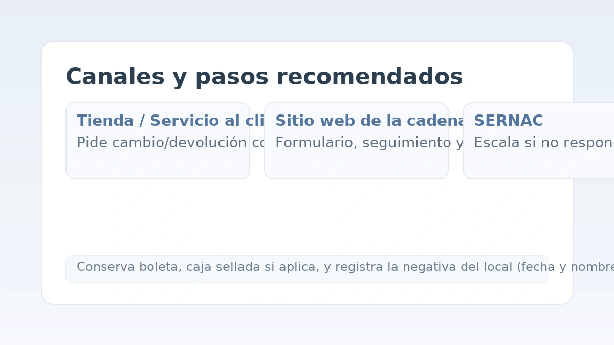 Canales para reclamar en farmacias: atención en tienda, formulario web y SERNAC.