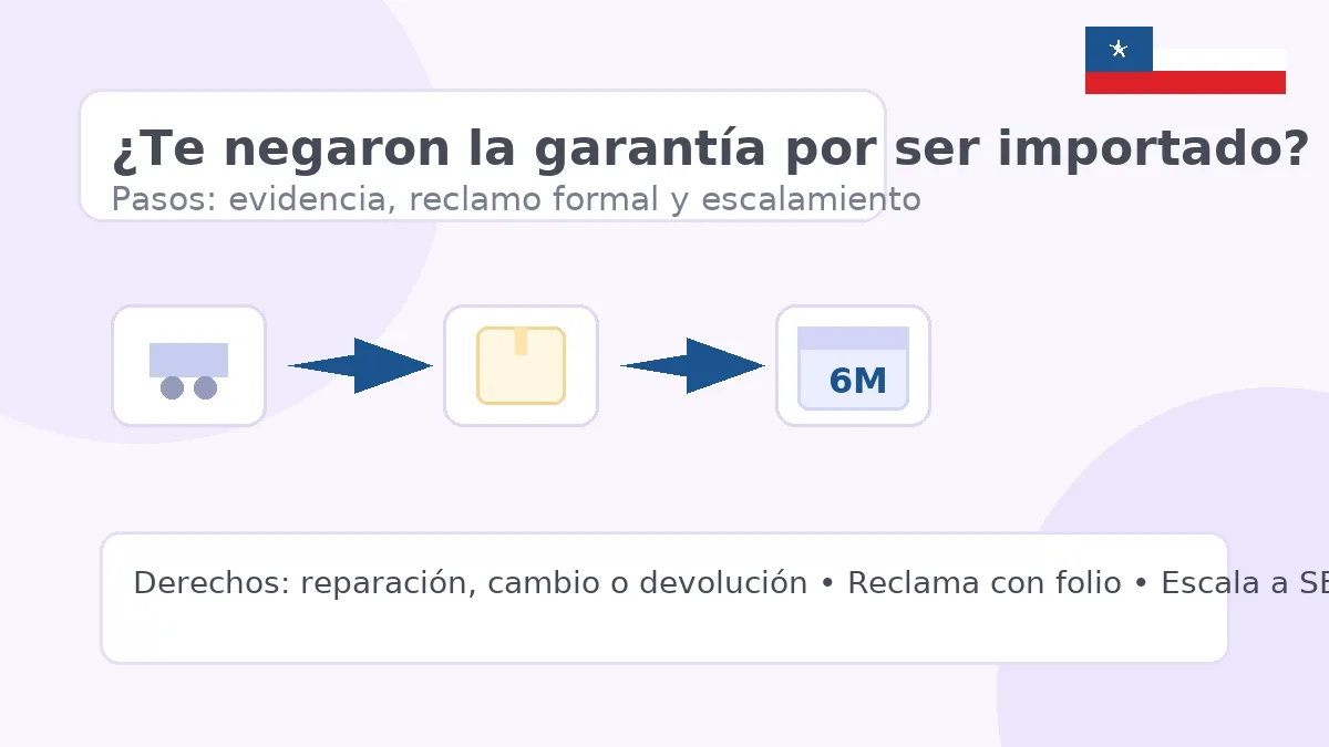 Pasos para reclamar garantía de productos importados: evidencias, reclamo formal y escalamiento a SERNAC