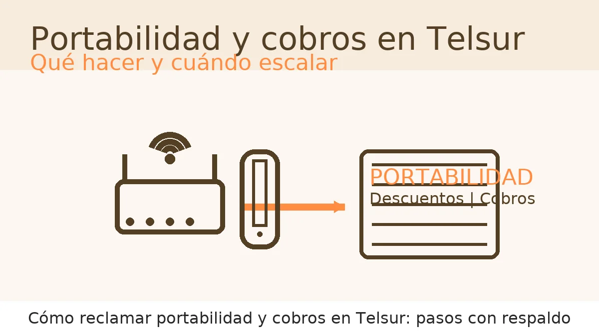 Portabilidad y cobros en Telsur: cómo reclamar con respaldo y descuentos