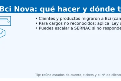 Reclamo Bci Nova: qué hacer y dónde tramitarlo — Ley de Fraudes, canales Bci y SERNAC