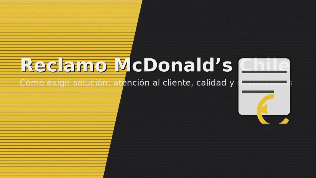 Reclamo McDonald’s Chile: guía para exigir solución — atención al cliente, calidad y devoluciones